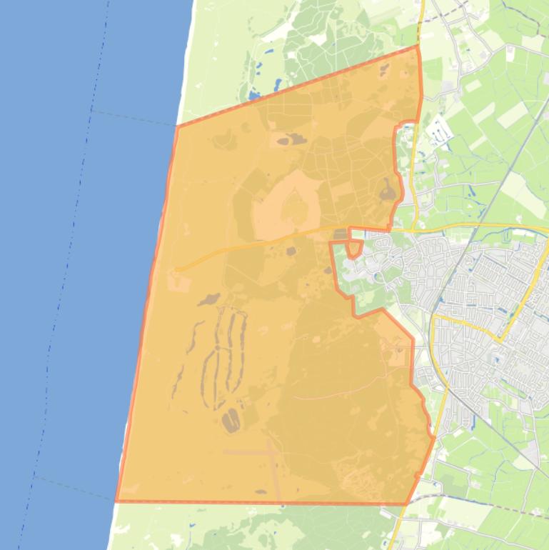 Kaart van de buurt Duingebied.