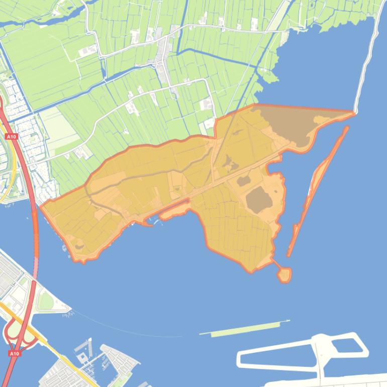 Kaart van de buurt Durgerdam.