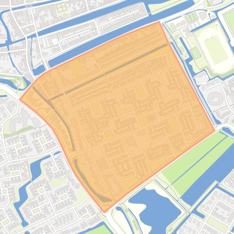 Kaart van de buurt Edam-Singelwijk.