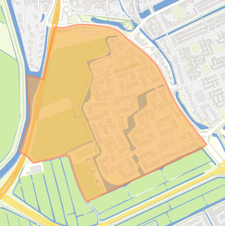 Kaart van de buurt Edam-Zuid.