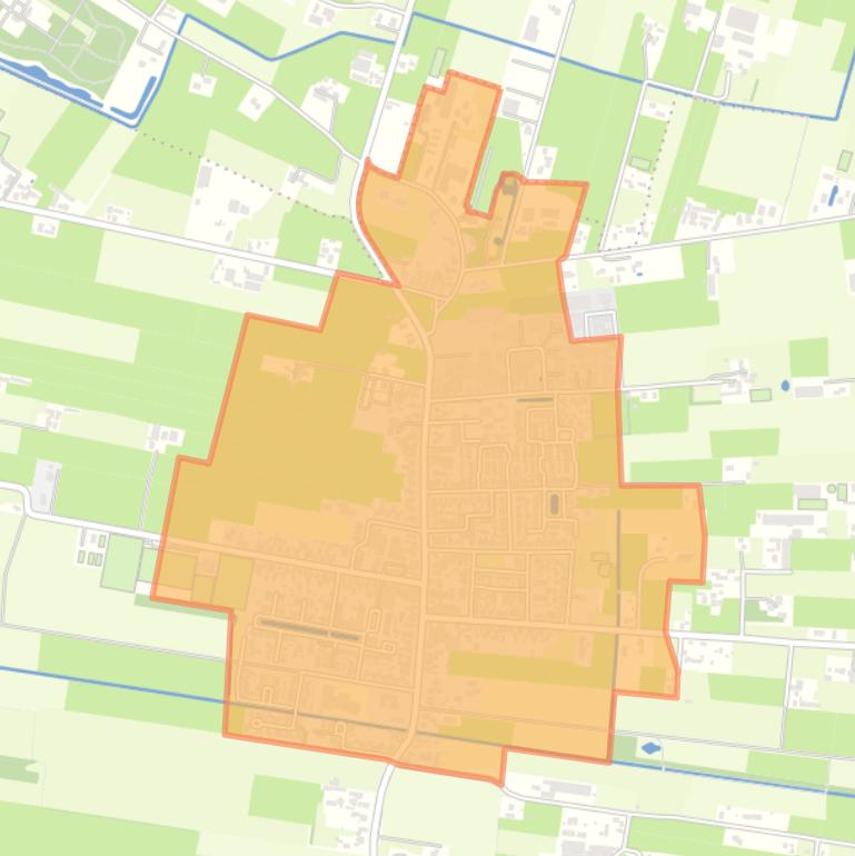 Kaart van de buurt Ederveen dorp.