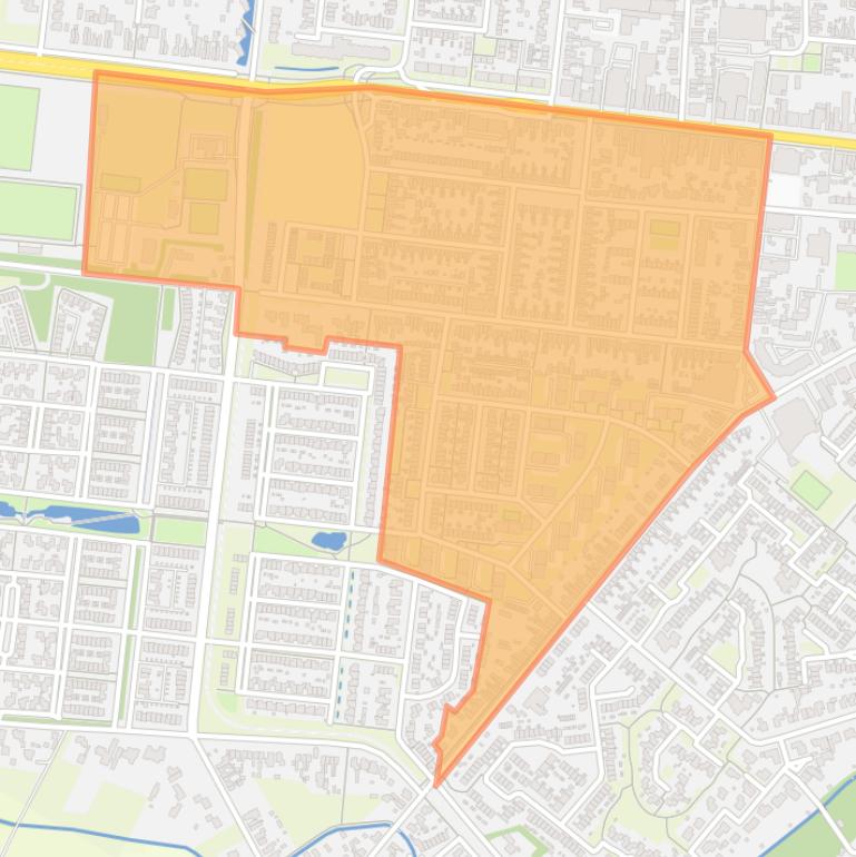 Kaart van de buurt Eekmaat.