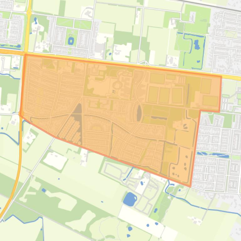 Kaart van de buurt Eekmaat West.