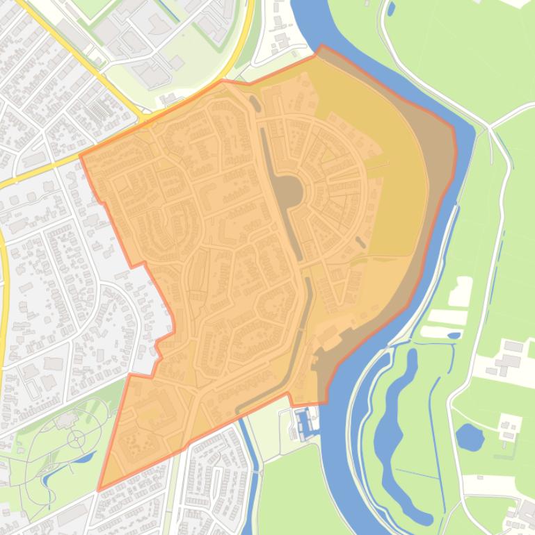 Kaart van de buurt Eemdal-Noord.