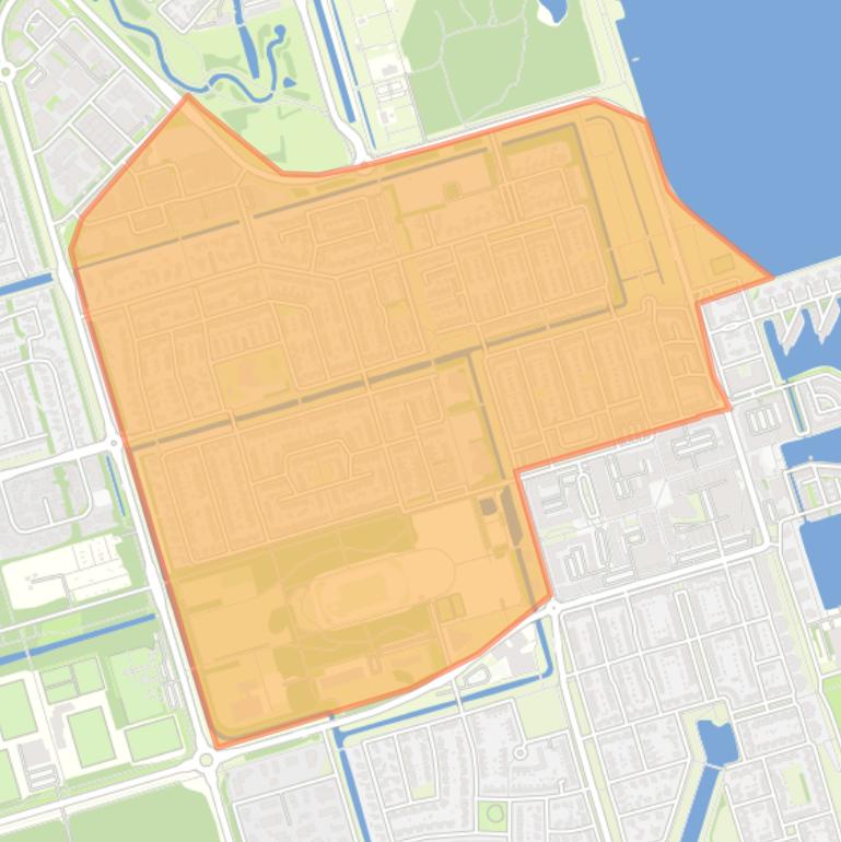 Kaart van de buurt Eerste woonwijk.