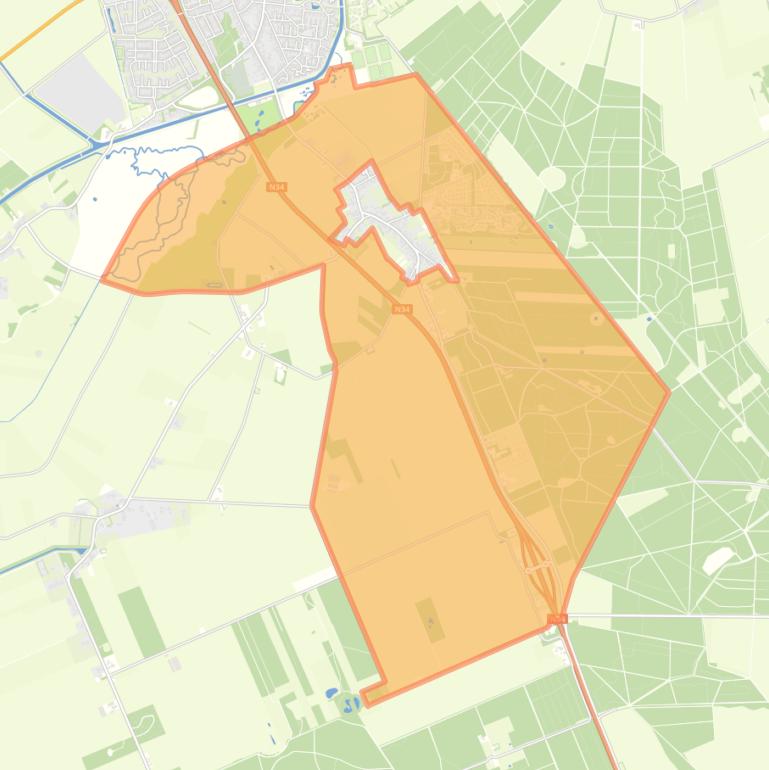 Kaart van de buurt Ees Buitengebied.