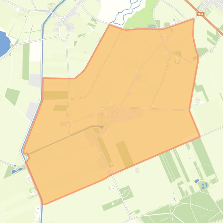 Kaart van de buurt Eesergroen.