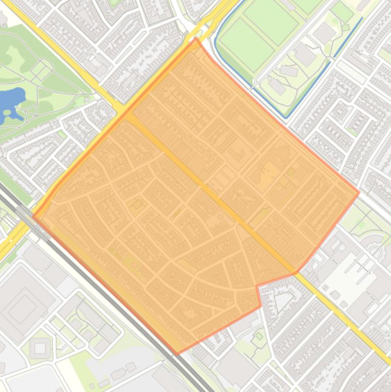 Kaart van de buurt Egelantierstraat Mariëndaalstraat en omgeving.