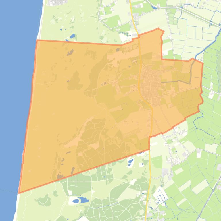 Kaart van de buurt Egmond-Binnen.