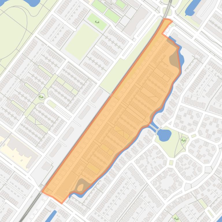 Kaart van de Eilandenbuurt midden.