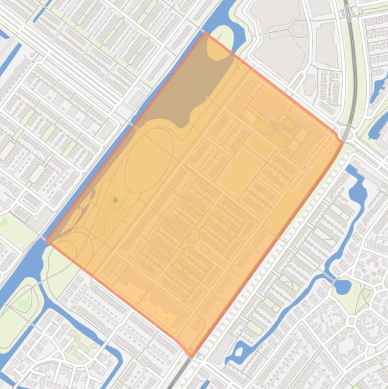 Kaart van de Eilandenbuurt-Noordwest.