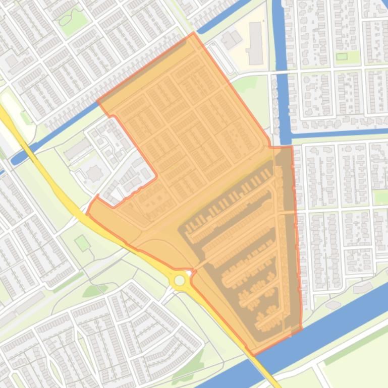 Kaart van de Eilandenbuurt Zuid.