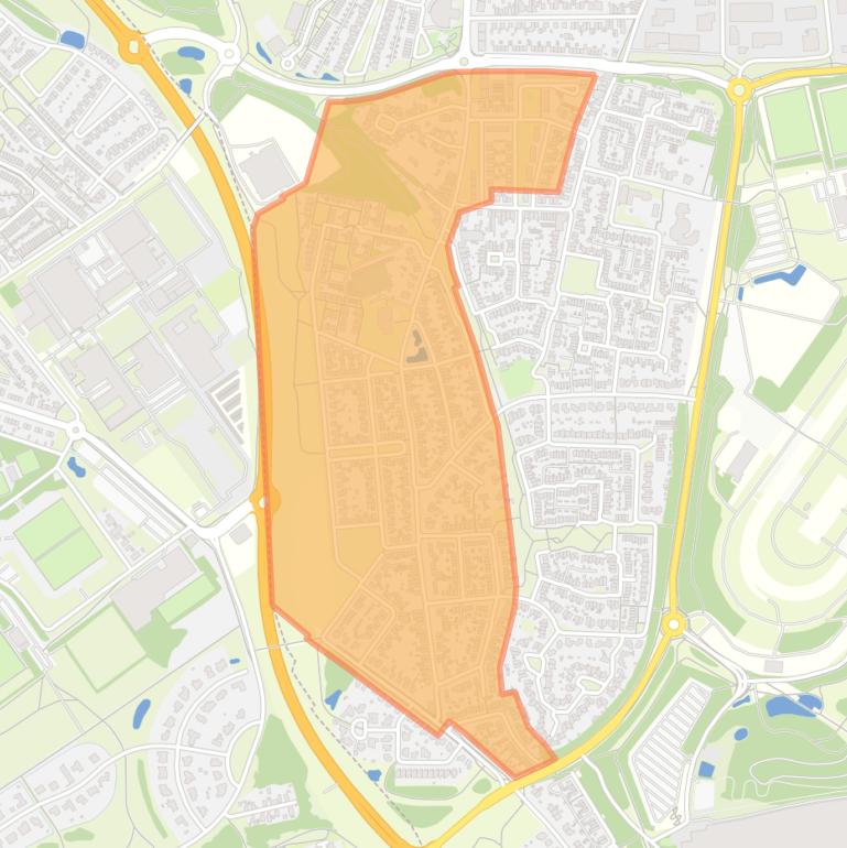 Kaart van de buurt Eiske.