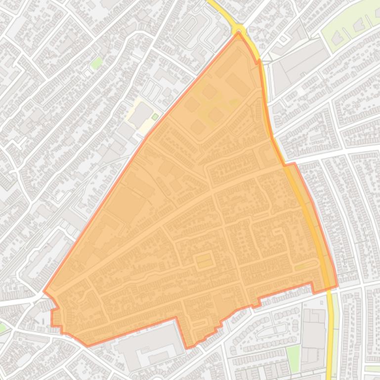 Kaart van de Electrobuurt.