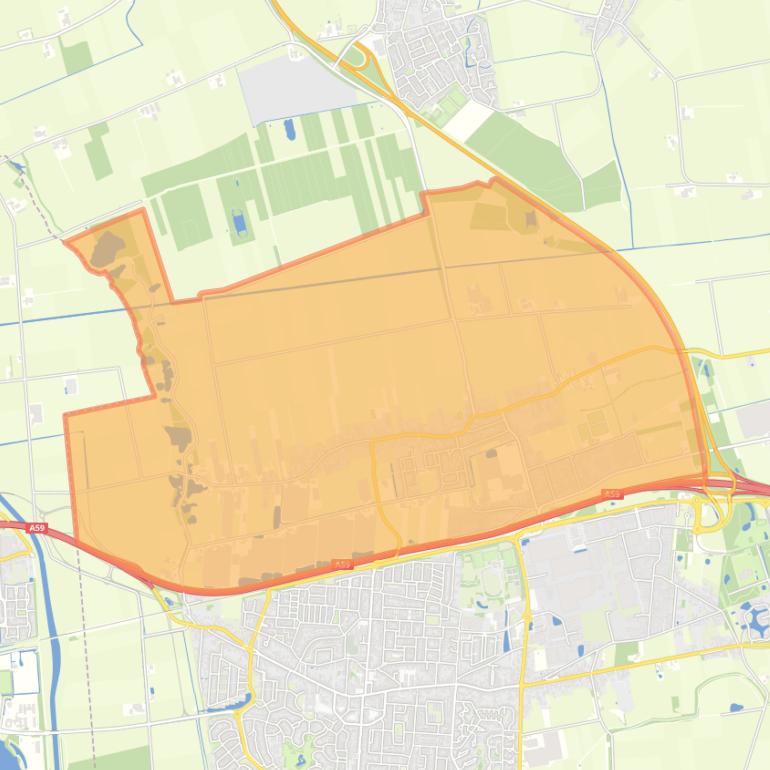 Kaart van de buurt Elshout.