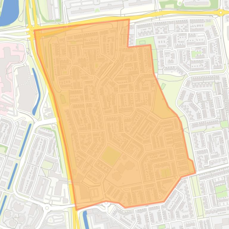 Kaart van de buurt Elskamp.