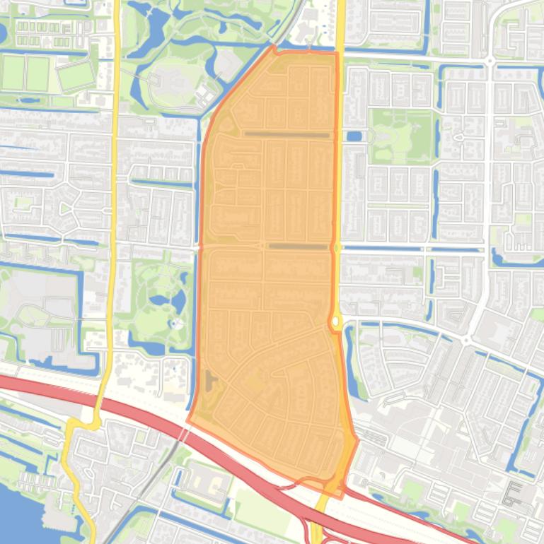 Kaart van de buurt Elsrijk West.