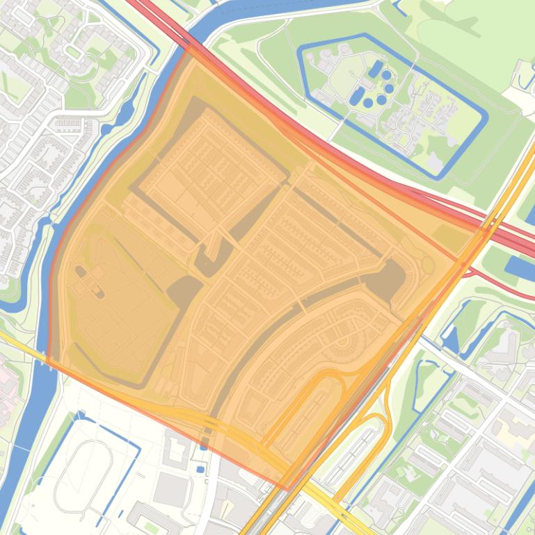 Kaart van de buurt Elzenhagen-Noord.