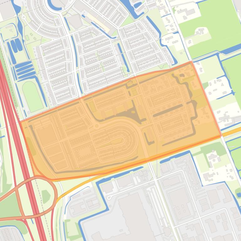 Kaart van de buurt Emerald Zuid.