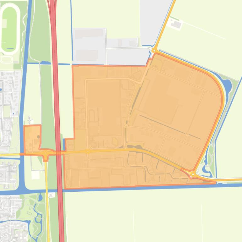 Kaart van de buurt Emmeloord-Bedrijventerrein de Munt.