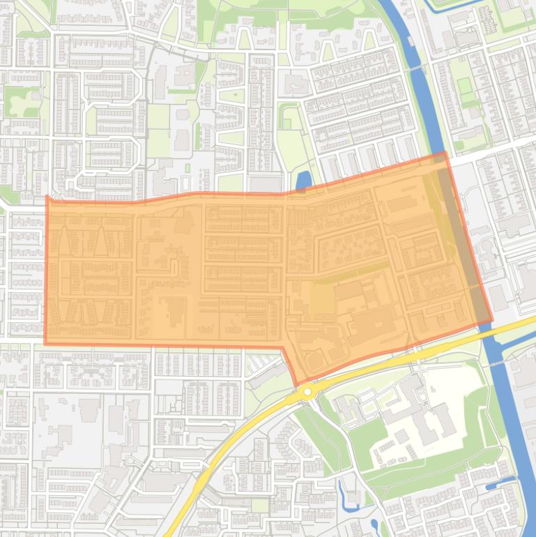 Kaart van de Emmeloord-Espelervaart-Bergenbuurt.