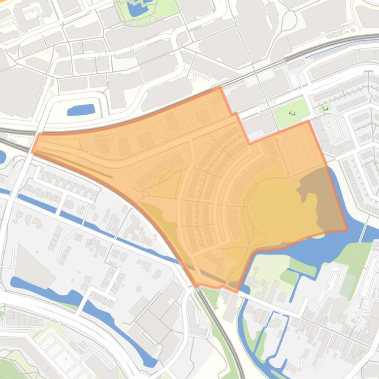 Kaart van de Engelse buurt.