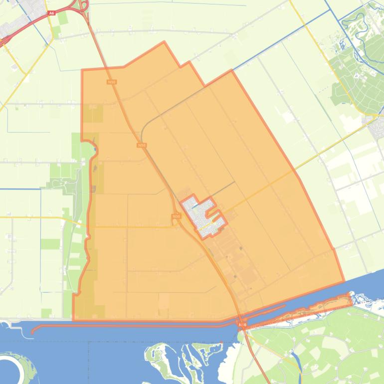 Kaart van de buurt Ens-landelijk gebied.