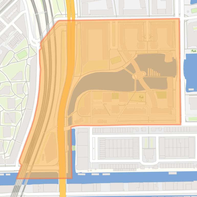 Kaart van de buurt Entrepot-Noordwest.