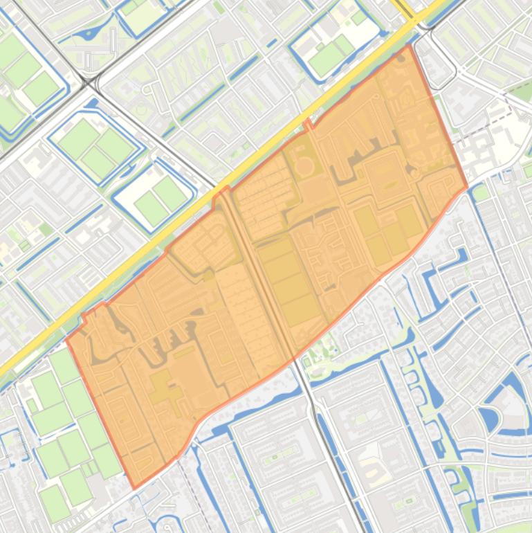 Kaart van de buurt Erasmus Veld.