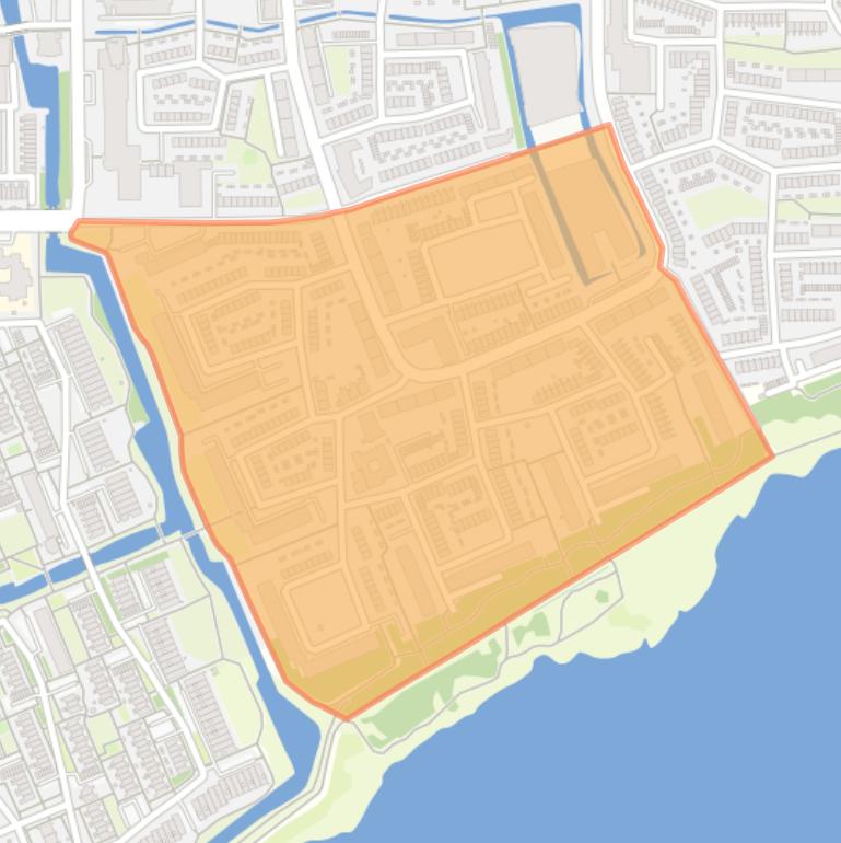 Kaart van de Erasmusbuurt.