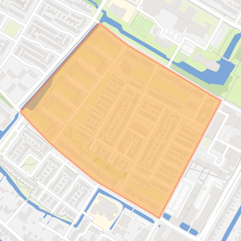 Kaart van de Erasmusbuurt.