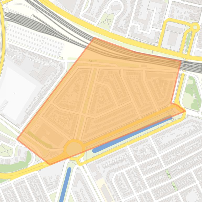 Kaart van de buurt Erasmuslaan en omgeving.