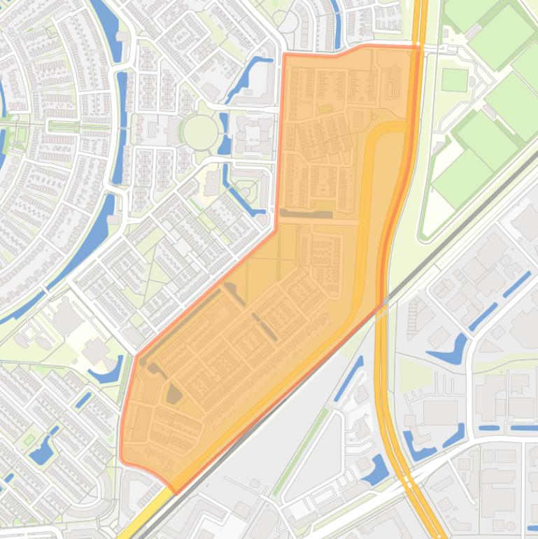 Kaart van de buurt Erasmusstraat en omgeving.