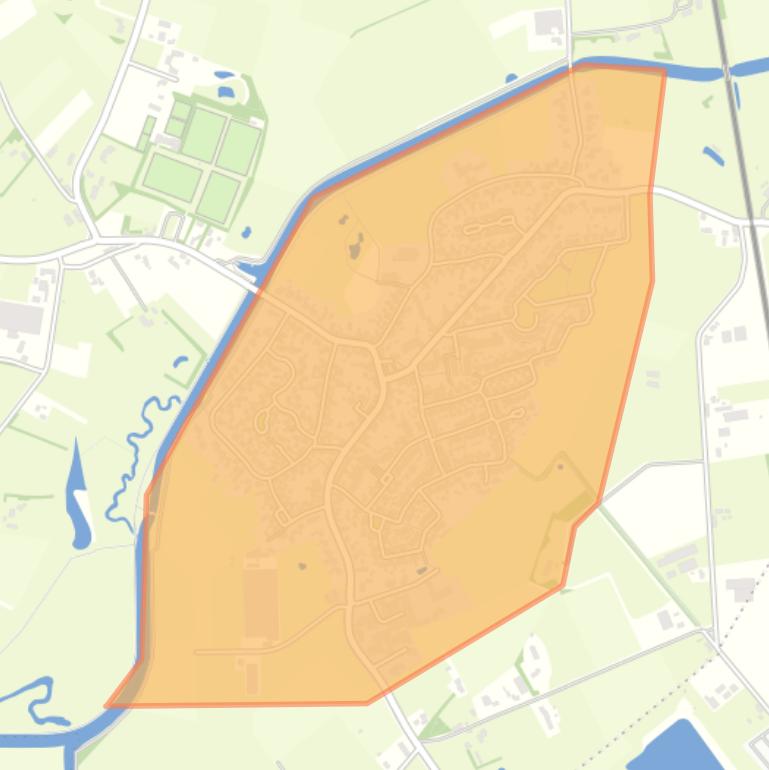 Kaart van de buurt Esch.