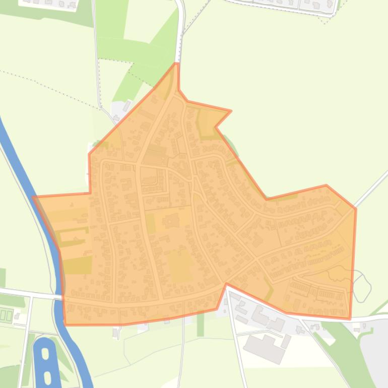 Kaart van de buurt Escharen kom.