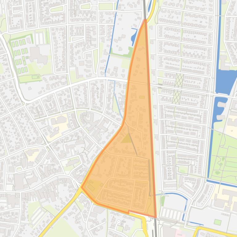 Kaart van de buurt Eshof.