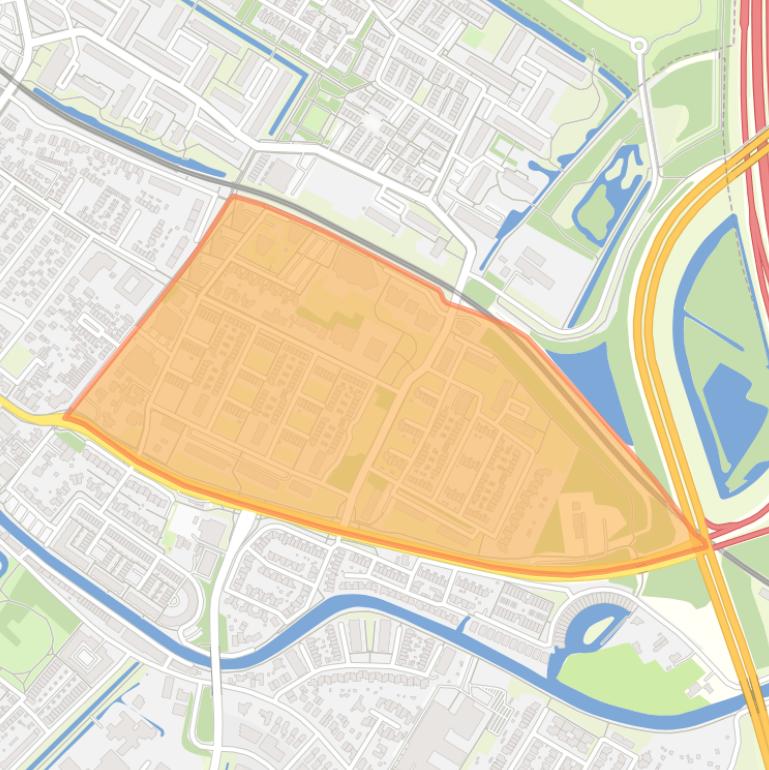 Kaart van de buurt Europakwartier.