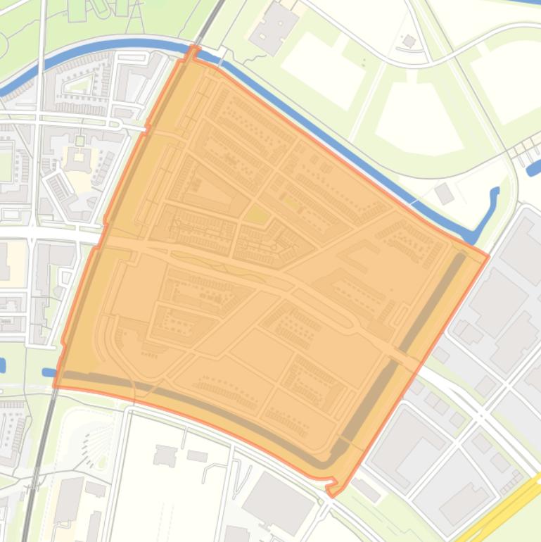 Kaart van de buurt Europakwartier Oost.