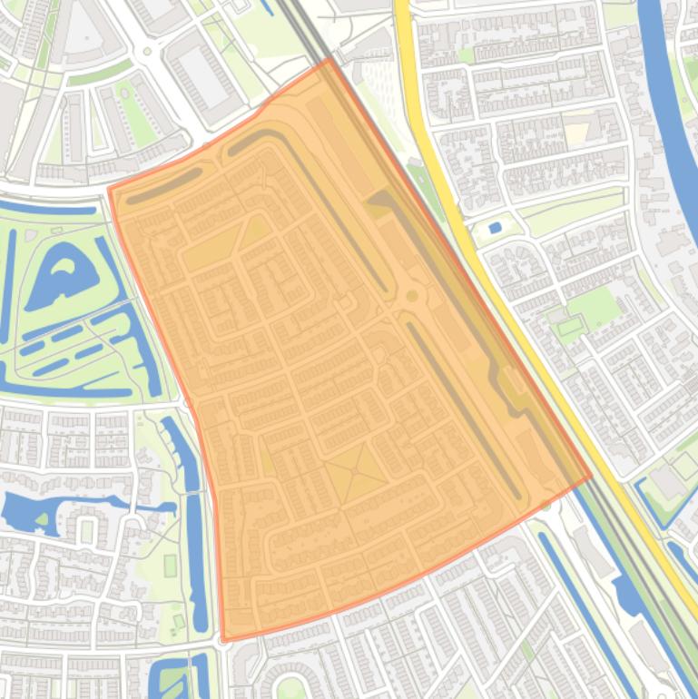 Kaart van de buurt Evenaar-Oost.