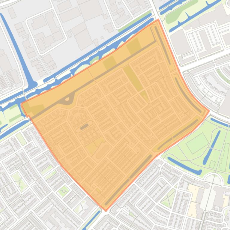 Kaart van de buurt Evenaar-West.