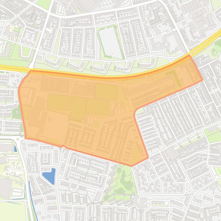 Kaart van de buurt Ezelvense Akkers.