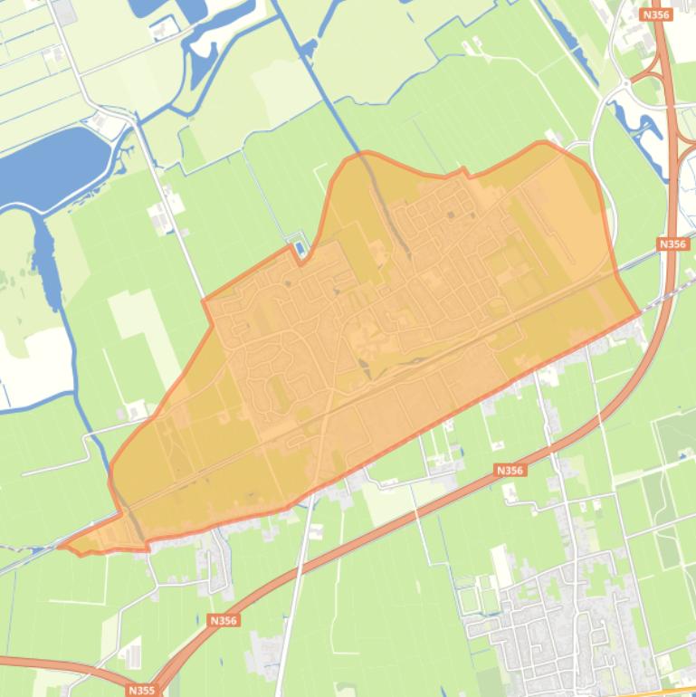 Kaart van de buurt Feanwâlden.