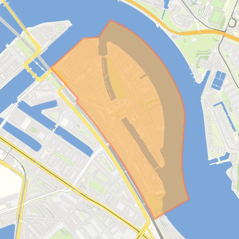 Kaart van de buurt Feijenoord.