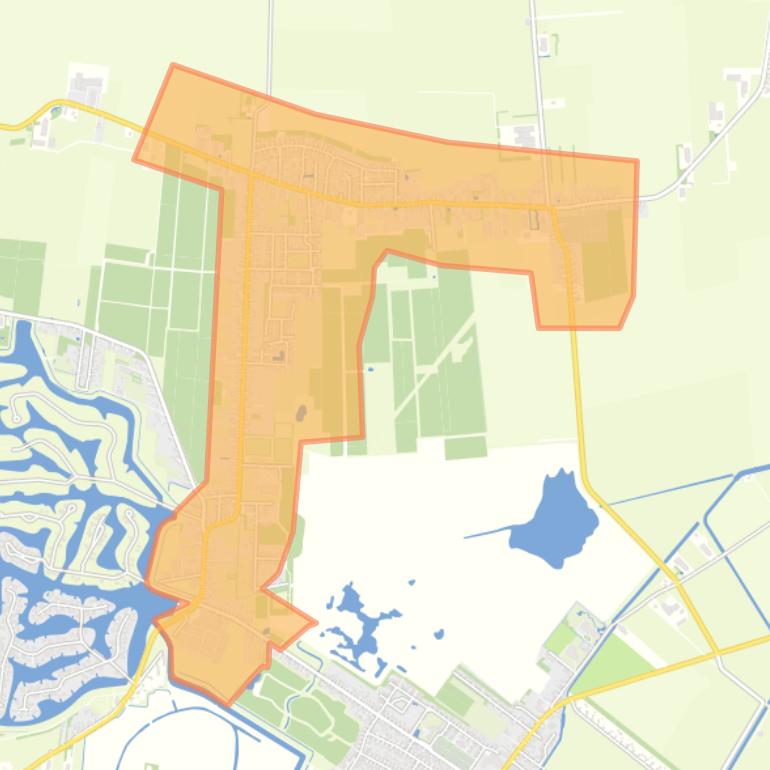 Kaart van de buurt Finsterwolde.