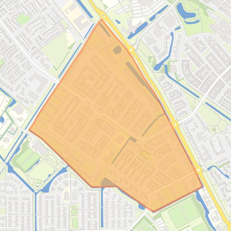 Kaart van de buurt Flevowijk.