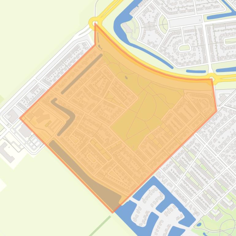 Kaart van de buurt Flora West.