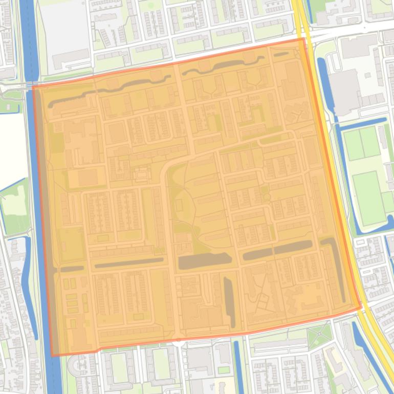 Kaart van de buurt Fortuinwijk-Noord.