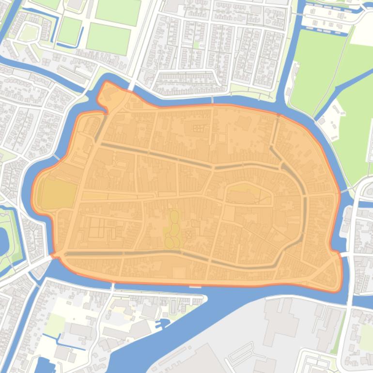 Kaart van de buurt Franeker Binnenstad.
