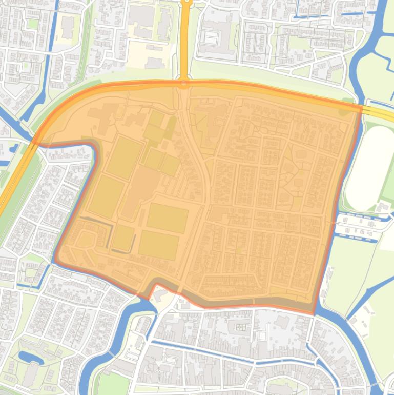 Kaart van de Franeker Professorenbuurt.