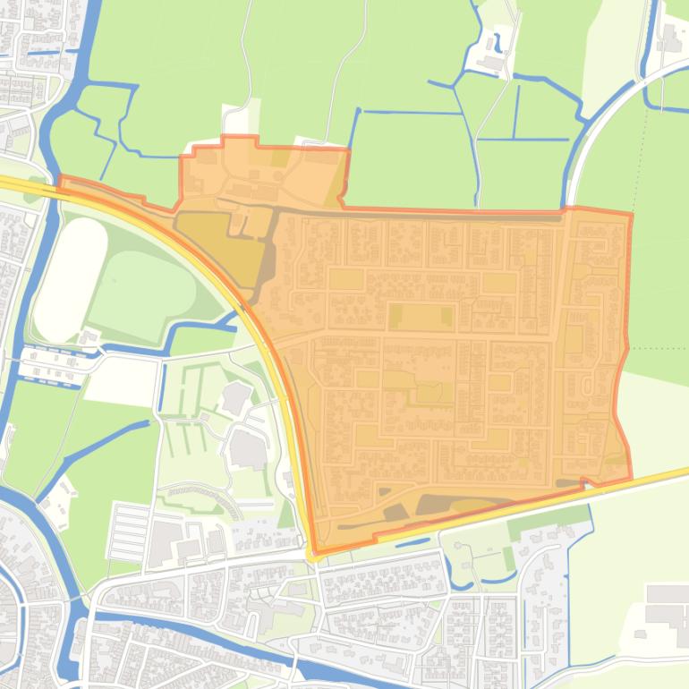 Kaart van de buurt Franeker Schalsumerplan en Arkens.
